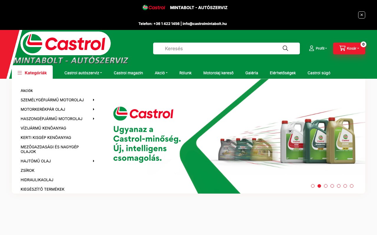 Castrol Mintabolt és Castrol Autószerviz